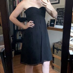 J Crew Strapless Crepe Silk Empire Dress